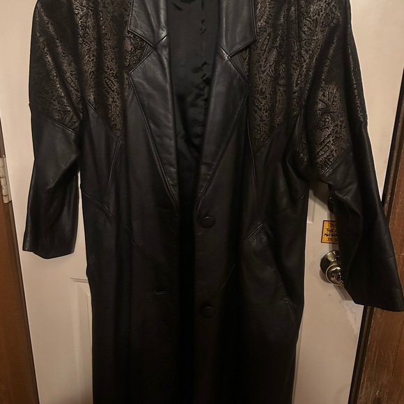 Vintage 80's Pelle Club Women’s black leather coat Medium - Picture 9 of 15